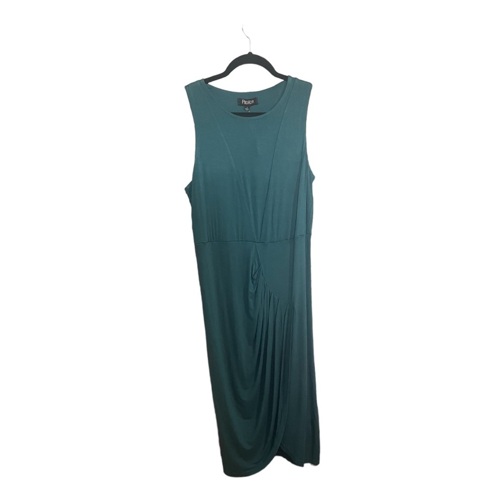 Papillon Tulip Hem Teal Dress Large Sleeveless - Picture 6 of 9